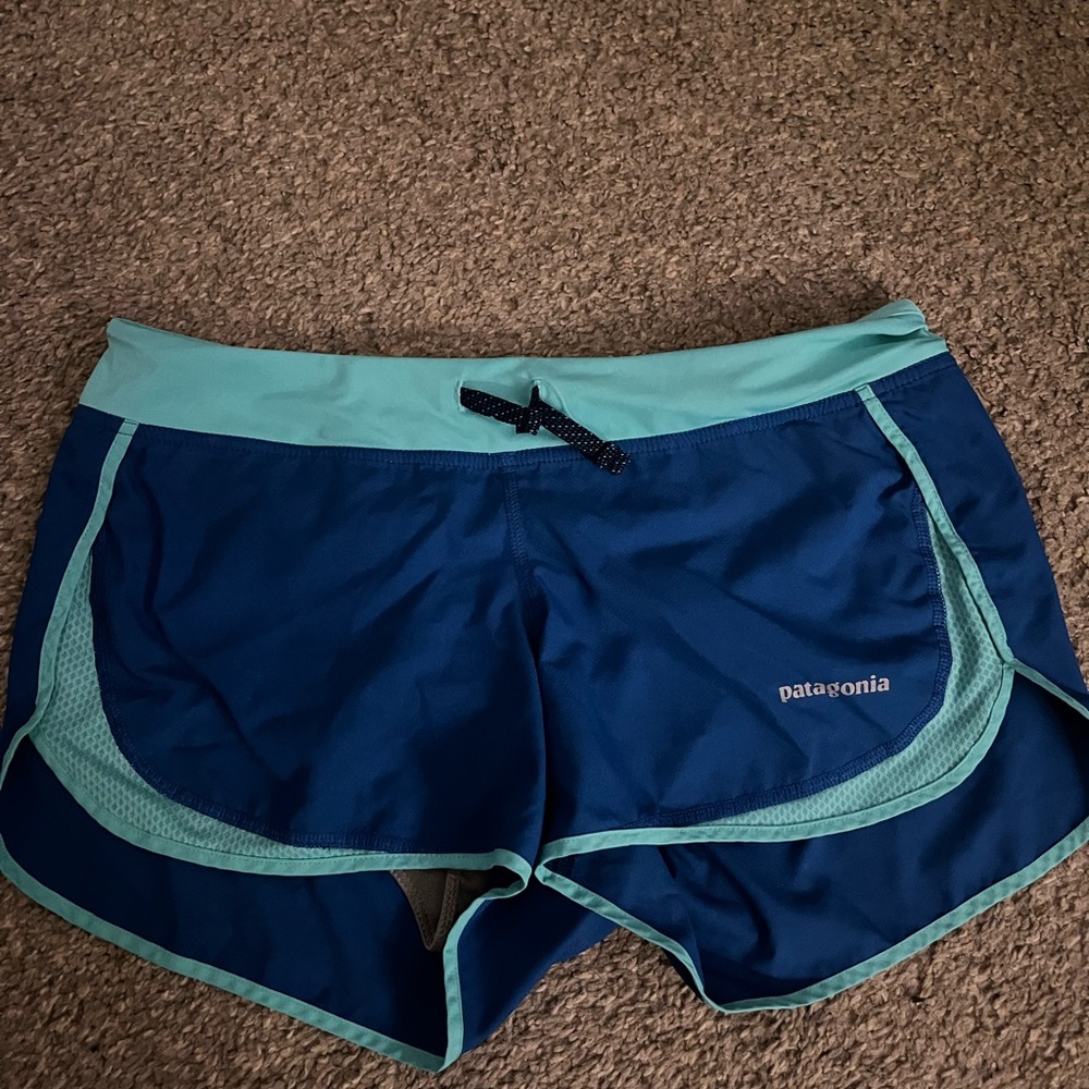Patagonia Blue Athletic Shorts Lightweight Running Design